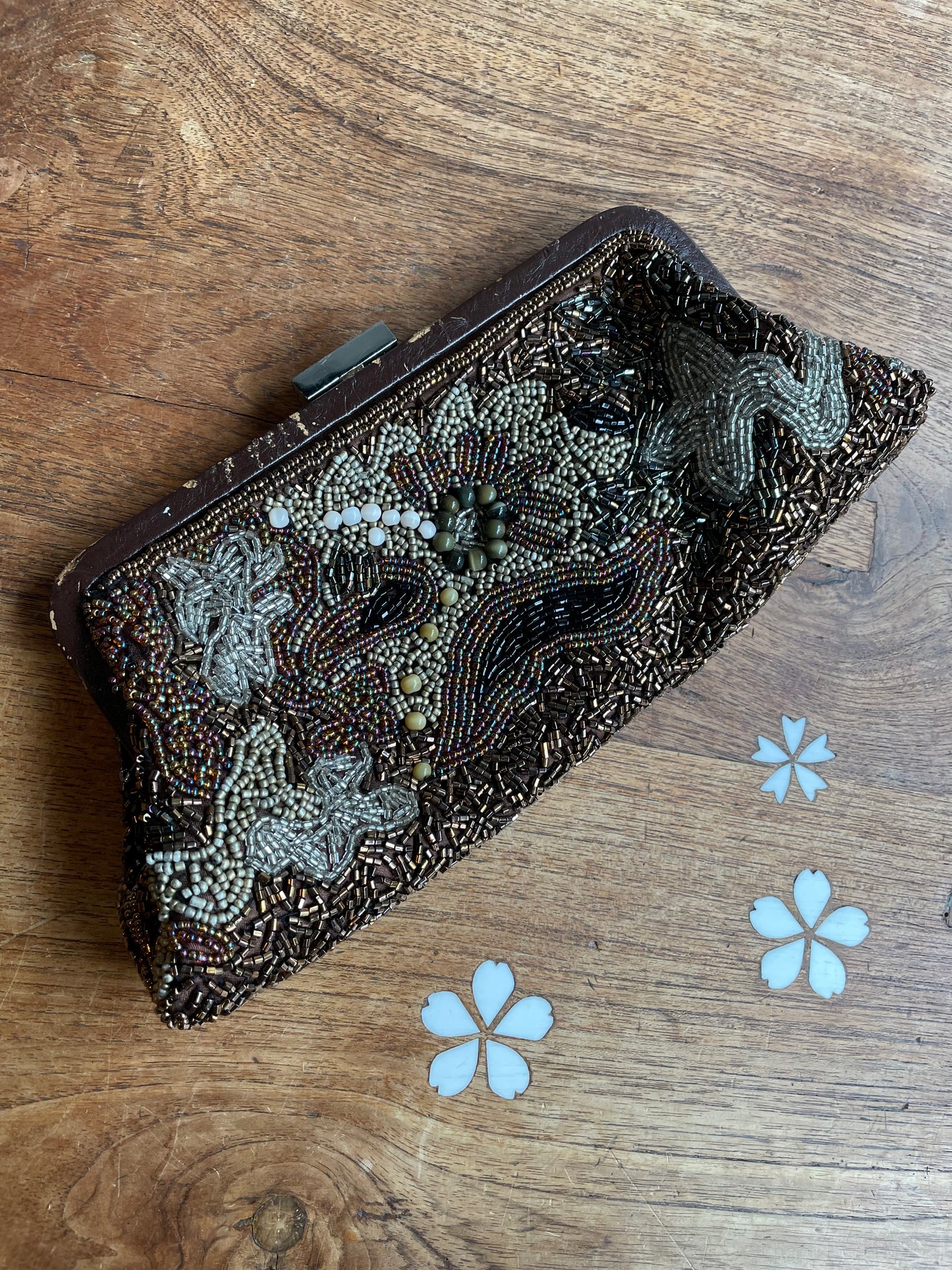 vintage beaded clutch