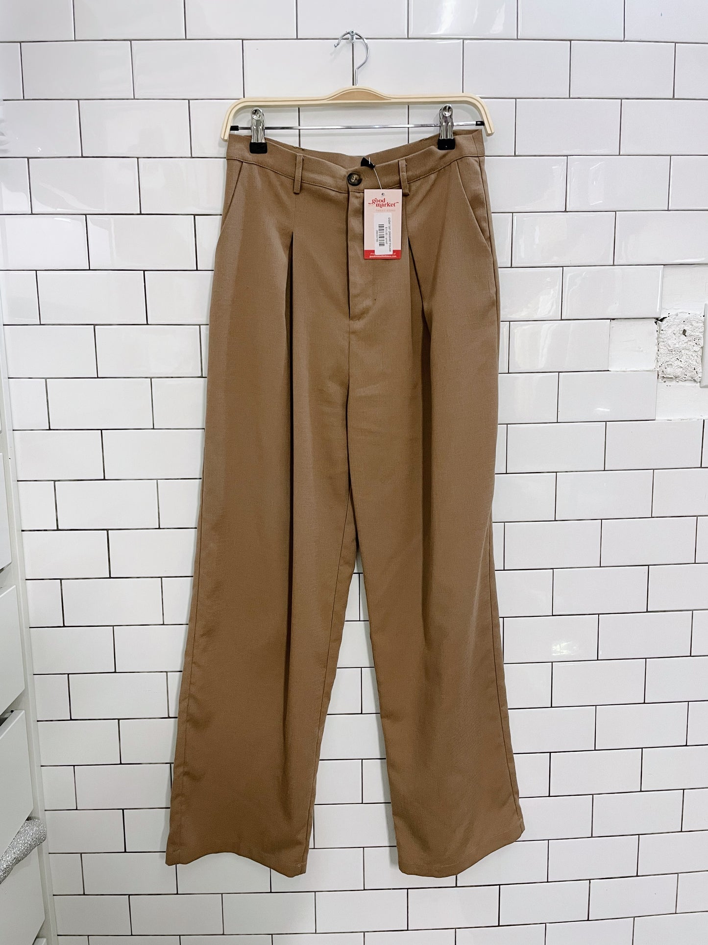 cider tan pleated trouser