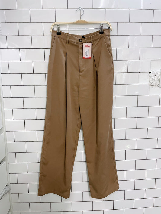 cider tan pleated trouser