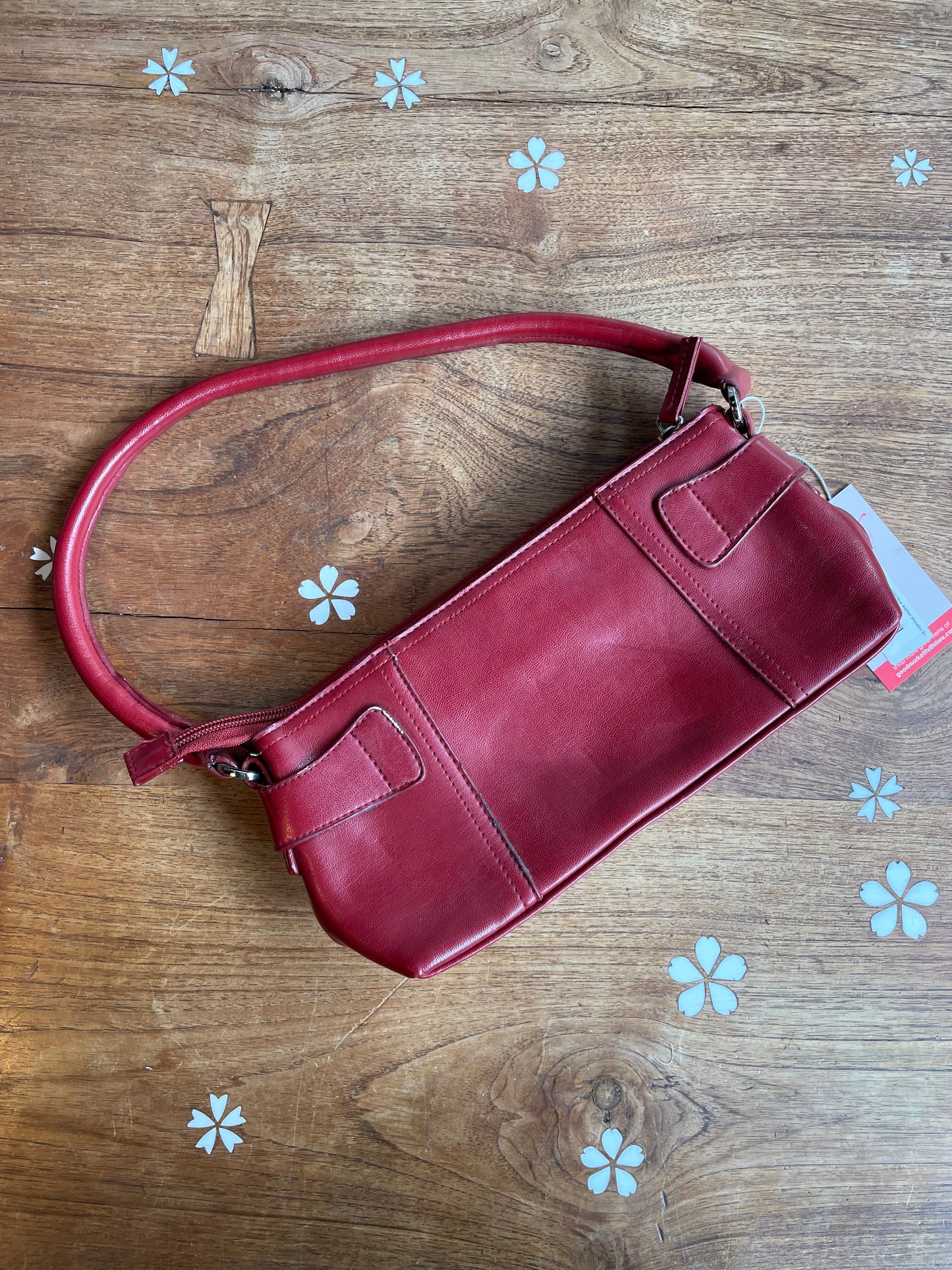 vintage y2k marie claire faux leather shoulder bag