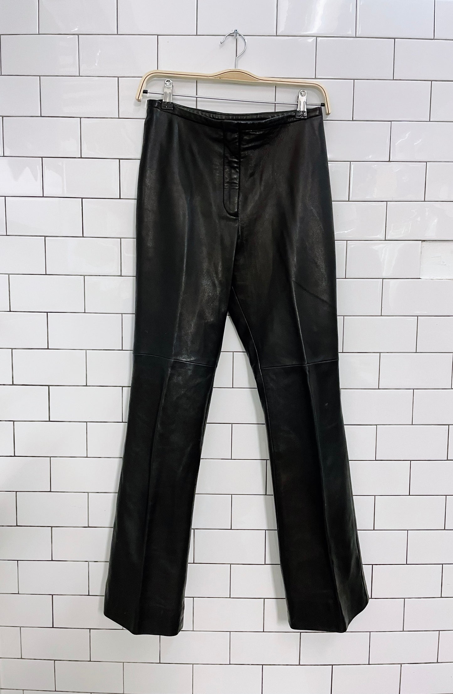 danier bootcut minimal butter leather pants