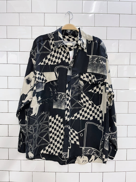 vintage francis int'l silk shirt