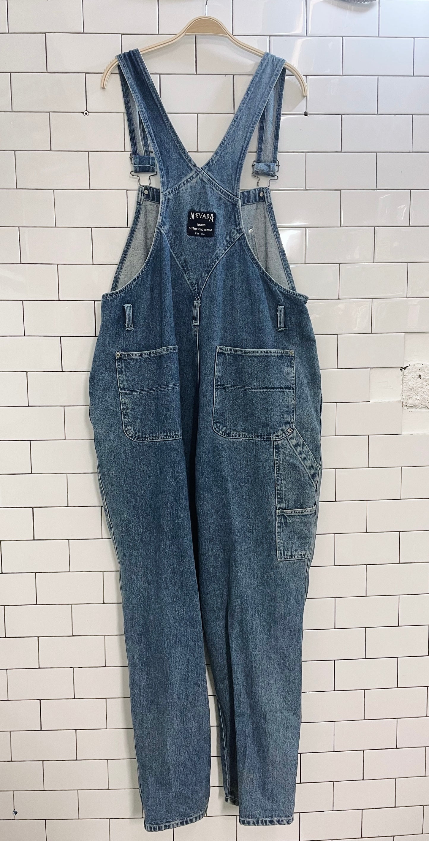 vintage 90s nevada denim overalls