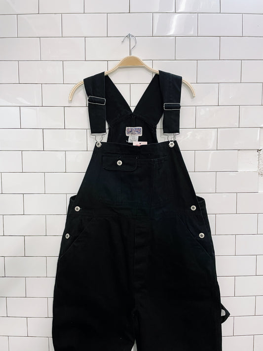 vintage nevada black denim overalls