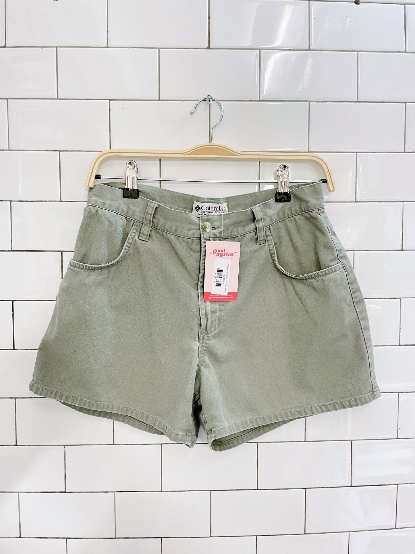 vintage columbia twill mom short