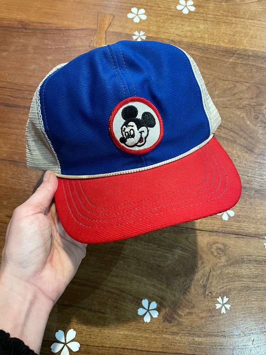 vintage made in usa mickey mouse trucker hat