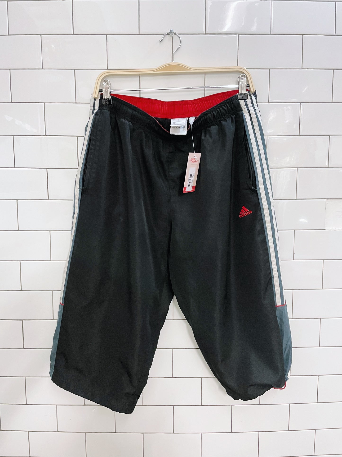 vintage 00s adidas drawstring hem capri