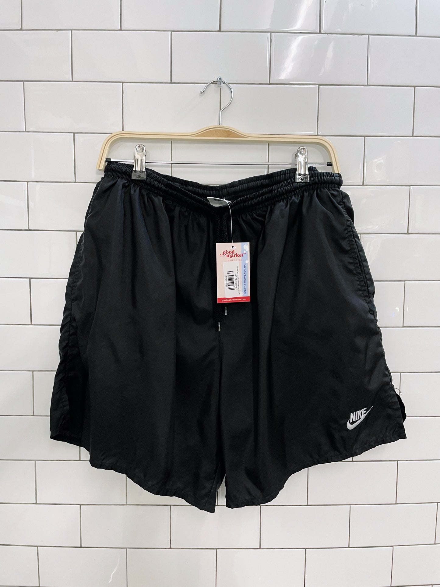 vintage 00s nike stacked swoosh shorts