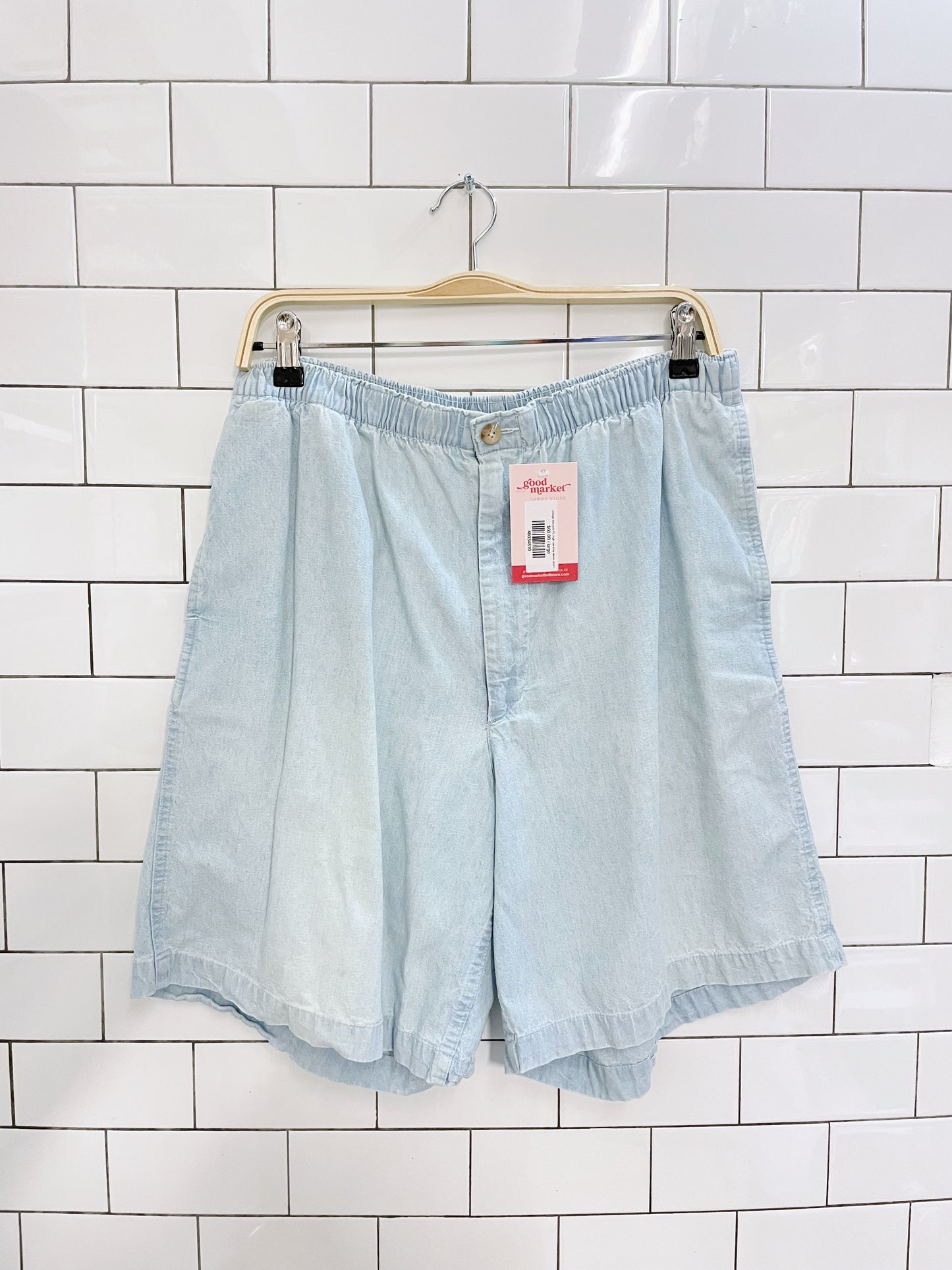 vintage 90s polo RL high rise long denim shorts