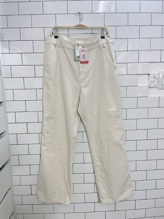 nwt h&m twill carpenter cargo pants