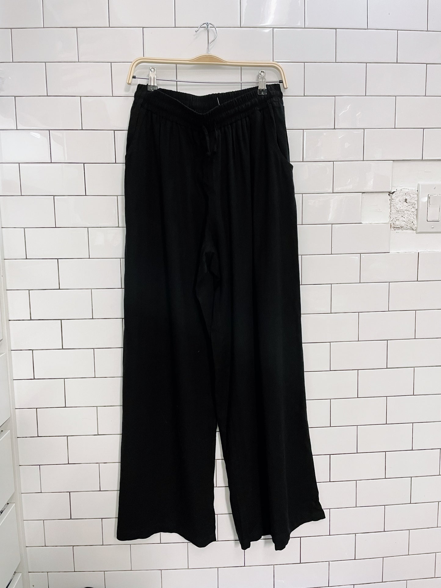 bailey linen-blend wide leg pants