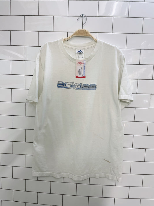 vintage 00s adidas logo tee