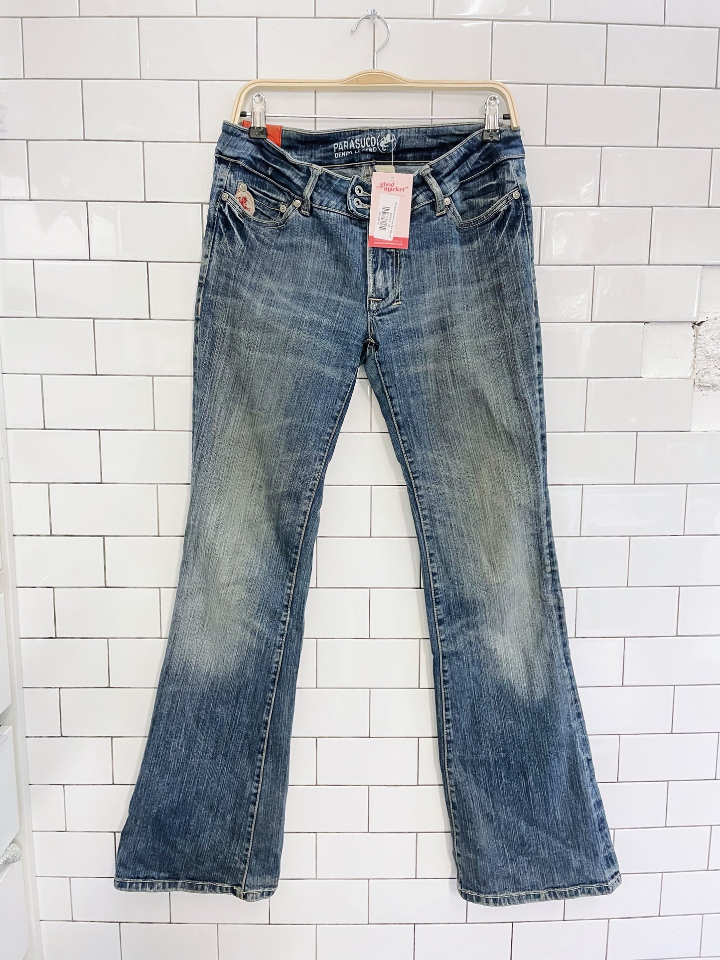 y2k parasuco low rise flare leg jeans