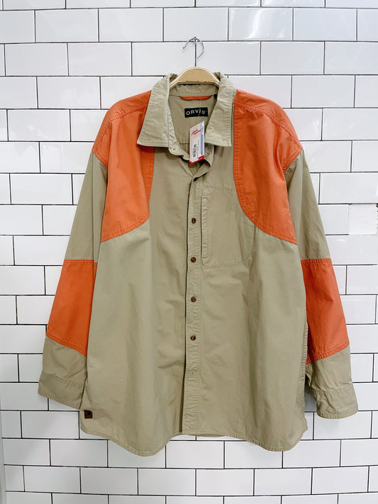 orvis tan orange hunting shirt