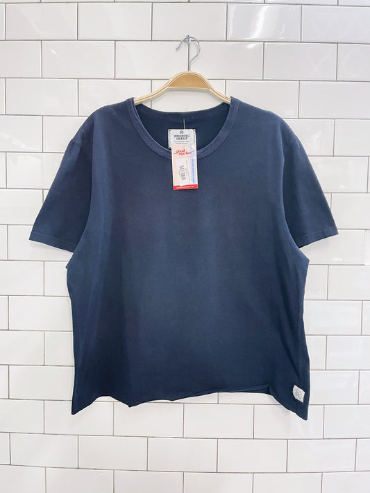 rework x reigning champ raw hem tee