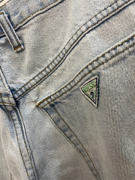 vintage 90s guess triangle pocket button fly jeans