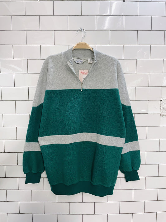 vintage sean's club reverse fleece 1/4 zip sweatshirt