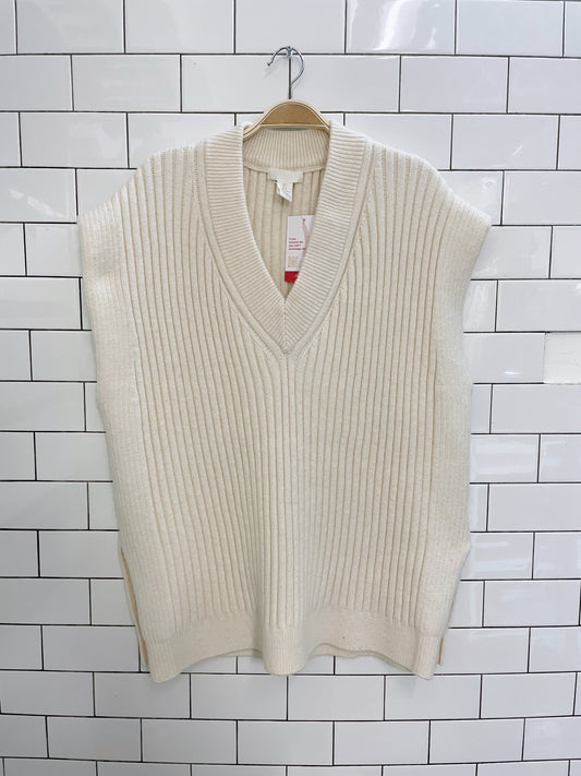 h&m v-neck ribbed sweater vest