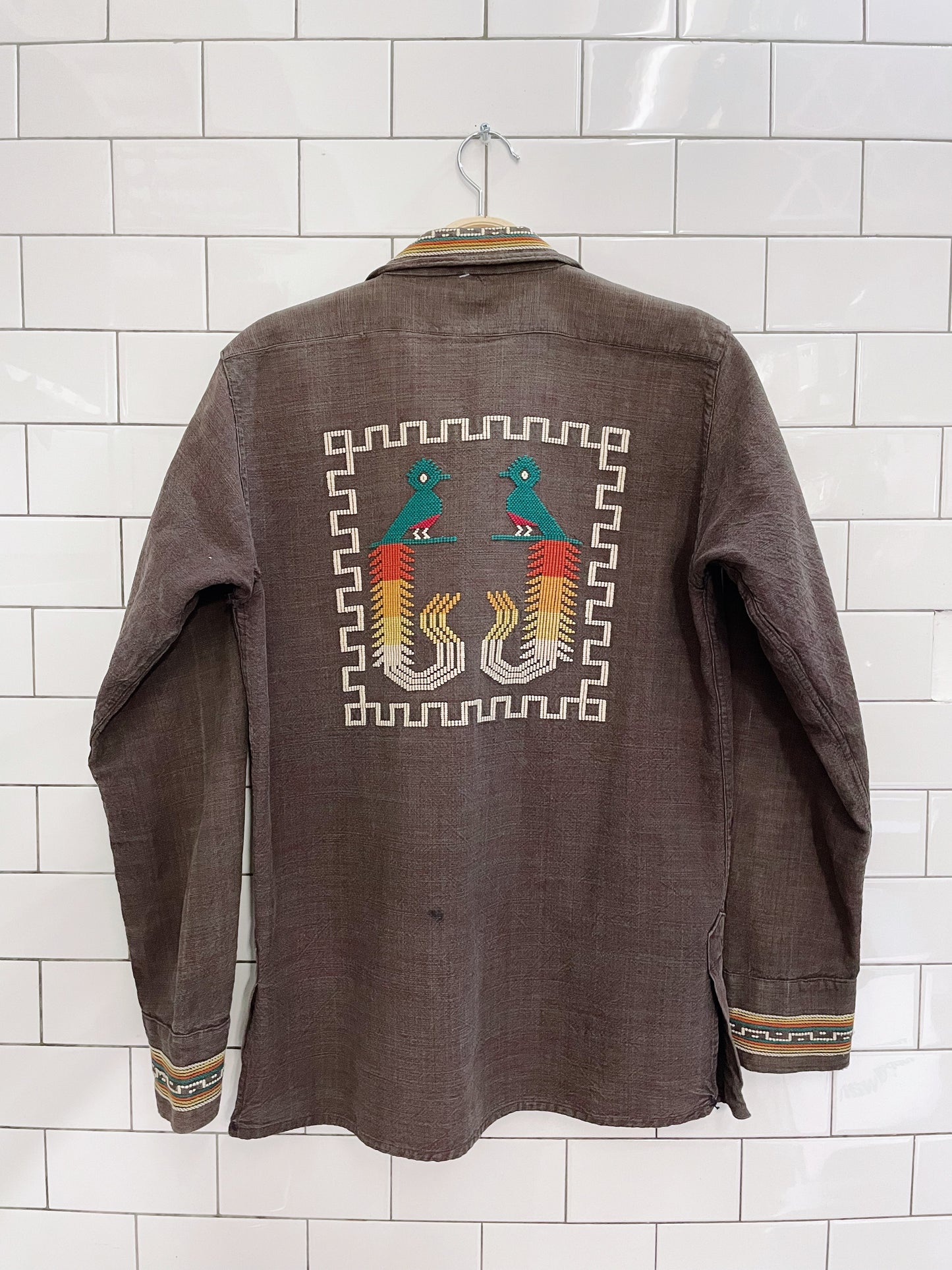 vintage 70s guatemalan boho quetzel shirt