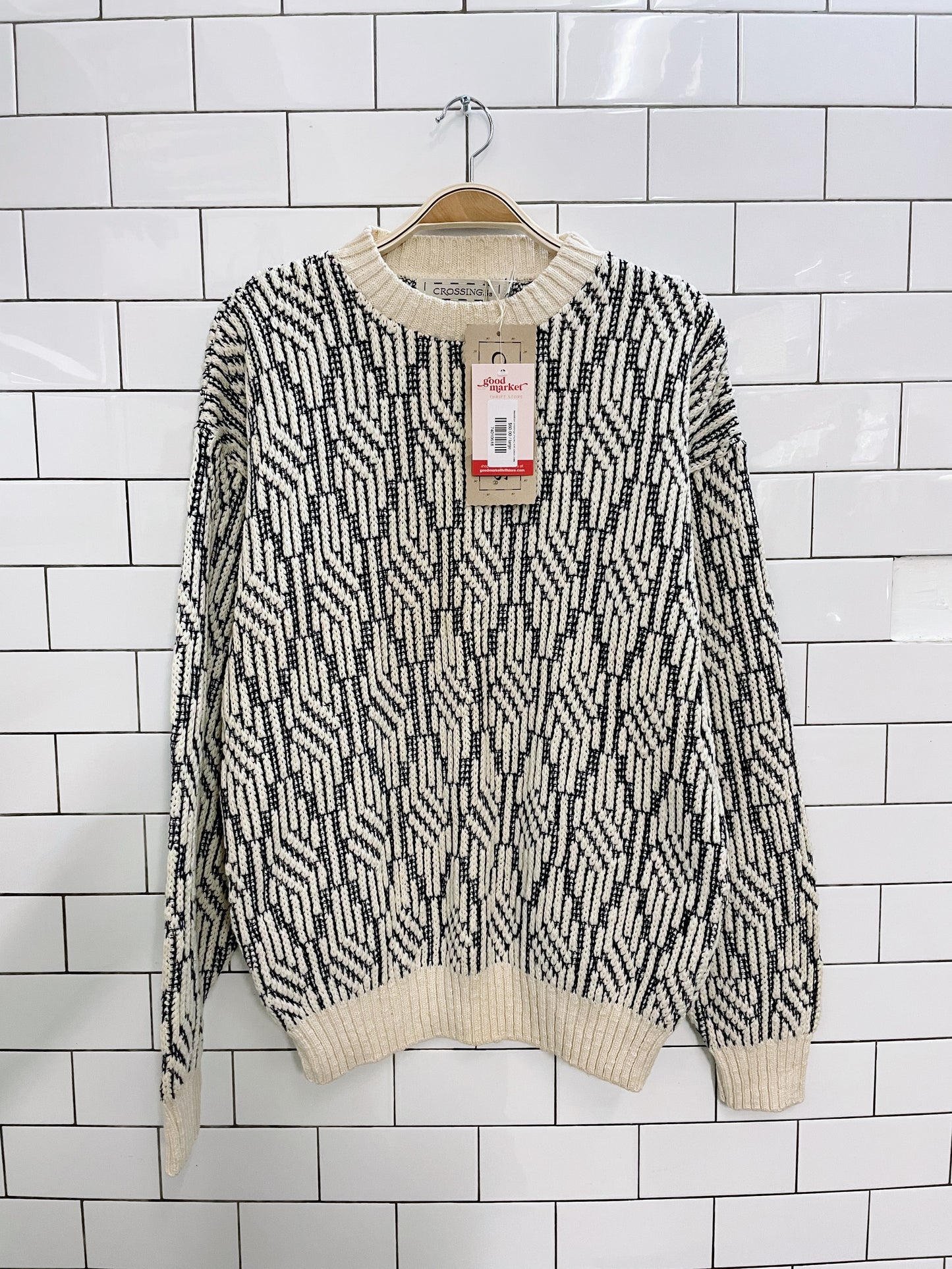 deadstock crossings chunky knit cotton crew