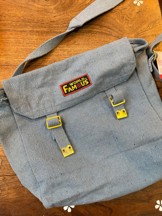 vintage world famous messenger surplus bag