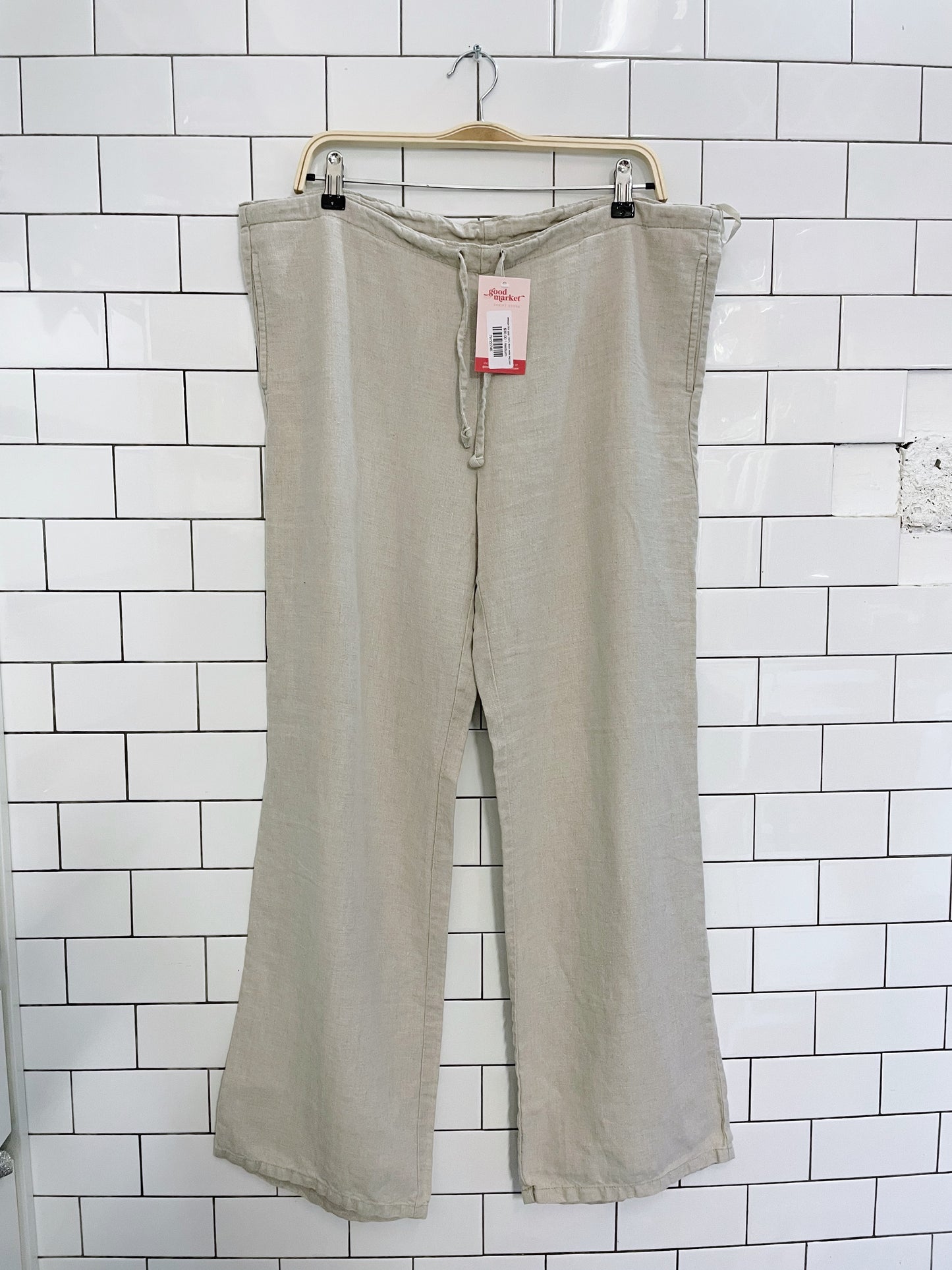 vintage 00s gap 100% linen wide leg pants