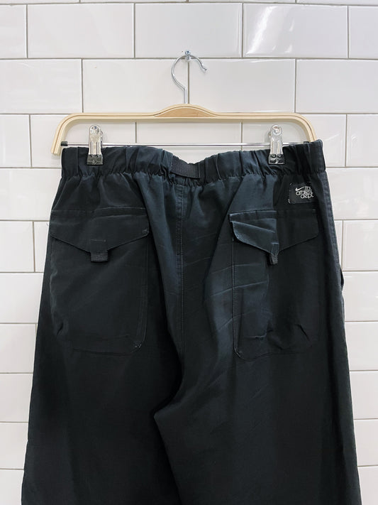 vintage nike black buckle waist utility pants