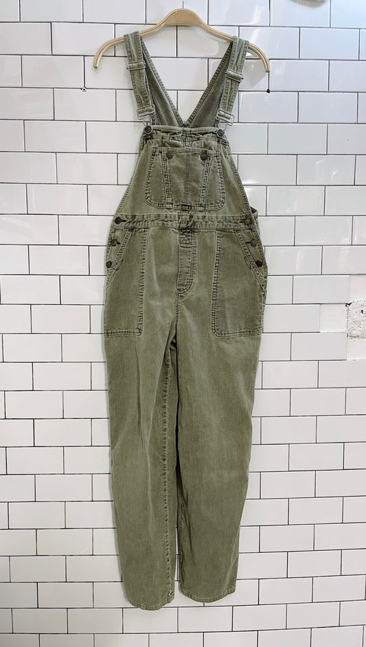 vintage arizona jeans sage cord overalls