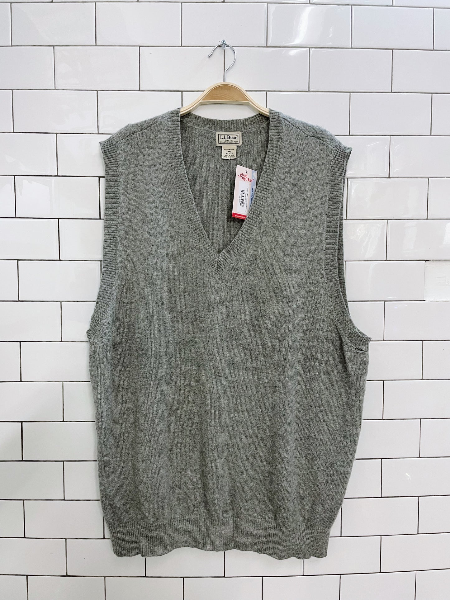 ll bean 100% cashmere knit vest