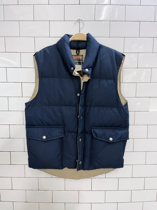 vintage pioneer down puffer vest