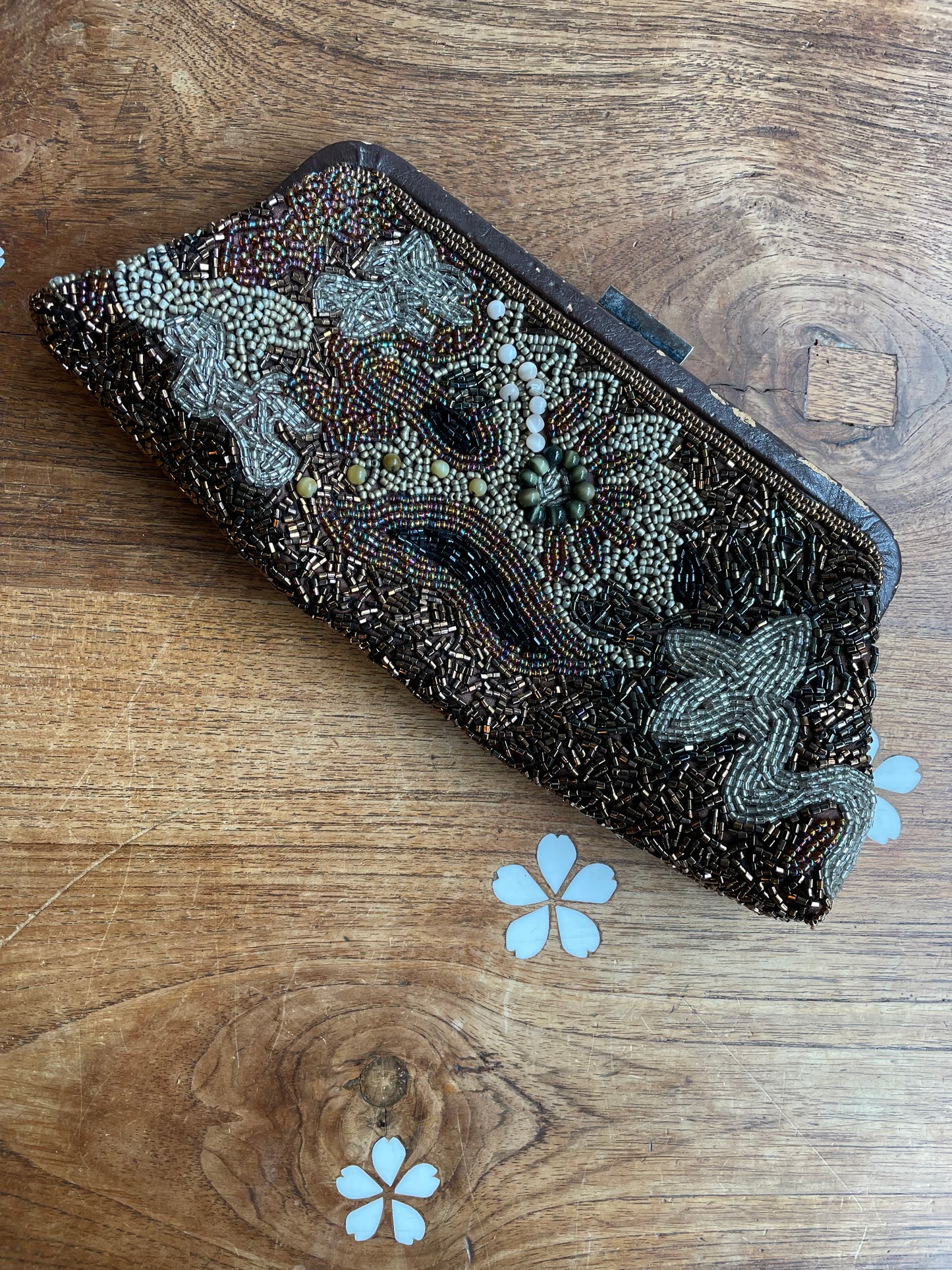 vintage beaded clutch