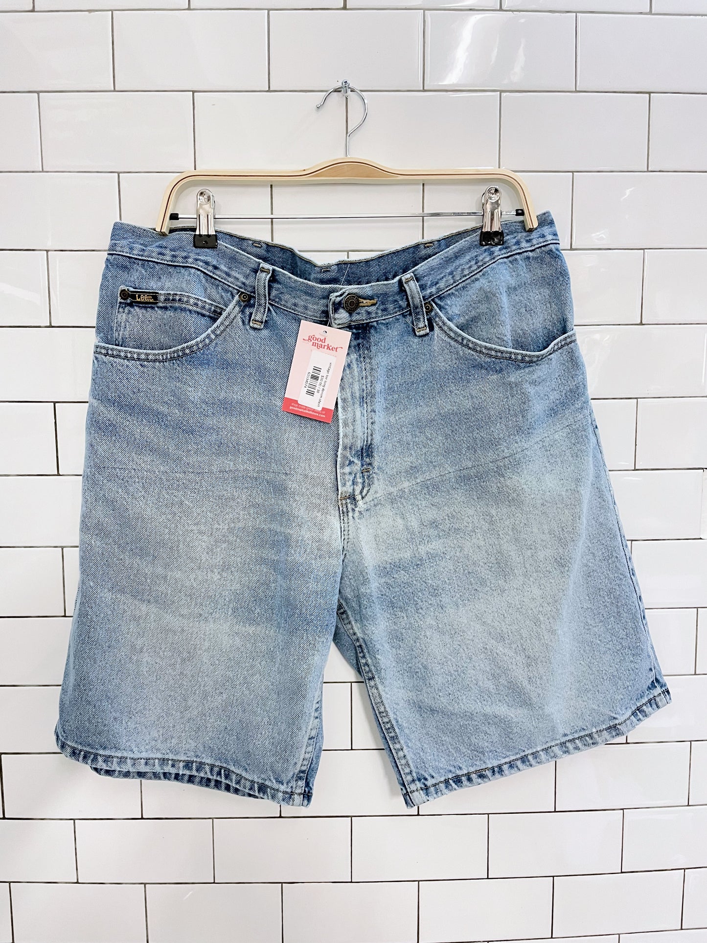 vintage lee long denim shorts