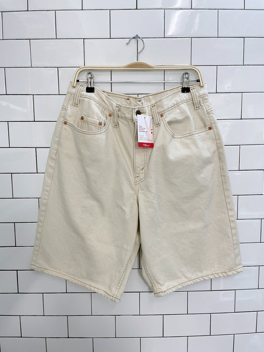 vintage 90s levi's 535 long denim shorts