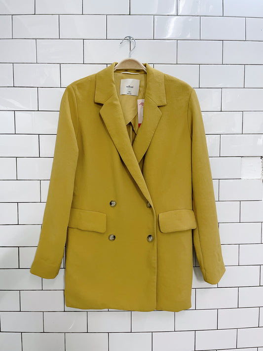 wilfred charelle yellow double breasted blazer