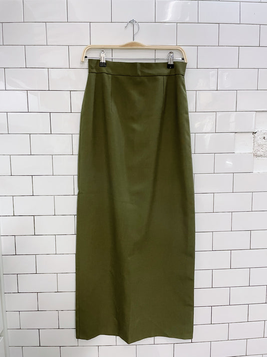 vintage wool minimalist maxi skirt