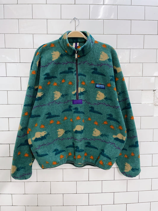 vintage 90s banff designs 1/2 zip fleece