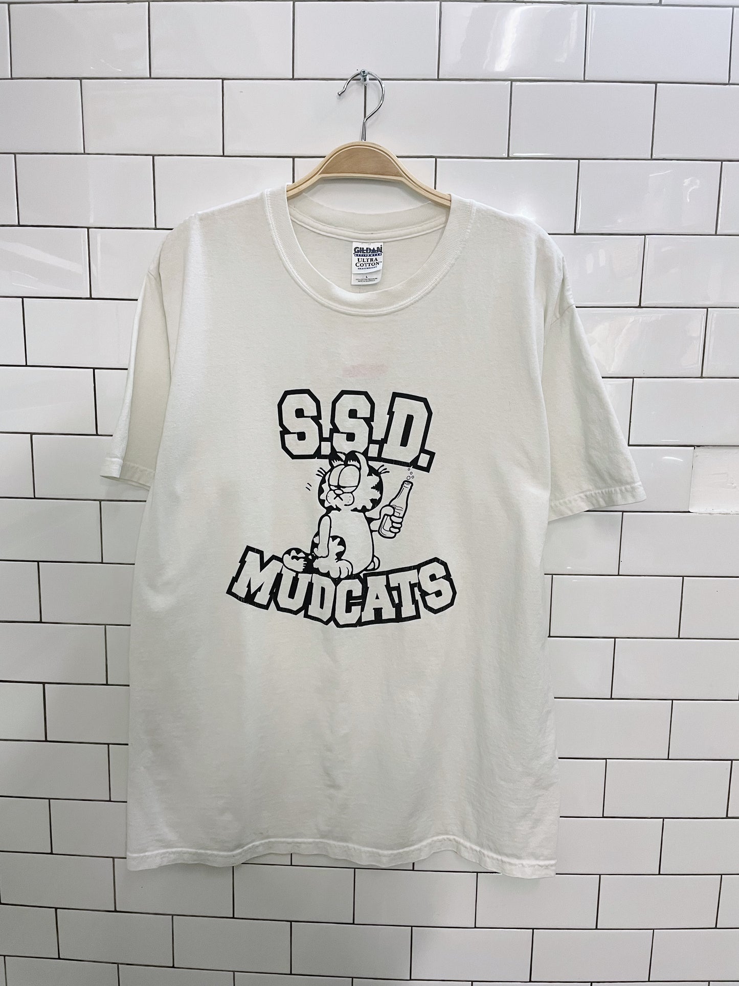 vintage garfield SSD mudcats varsity tee