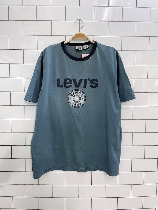 vintage levi's two tone logo tee