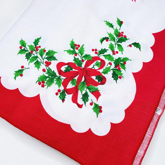 vintage sunweave holiday ivy large table cloth