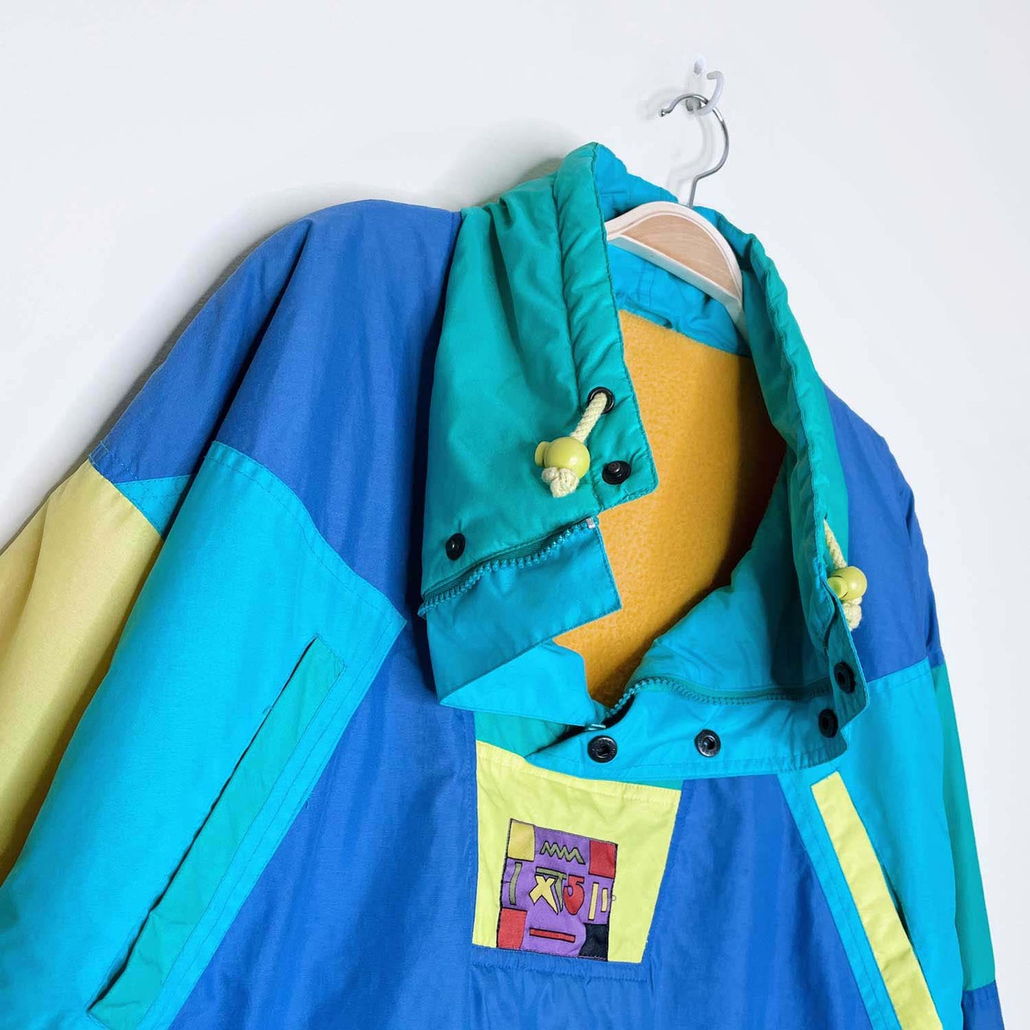 vintage 90s xt5 pullover colourblock ski jacket - size large