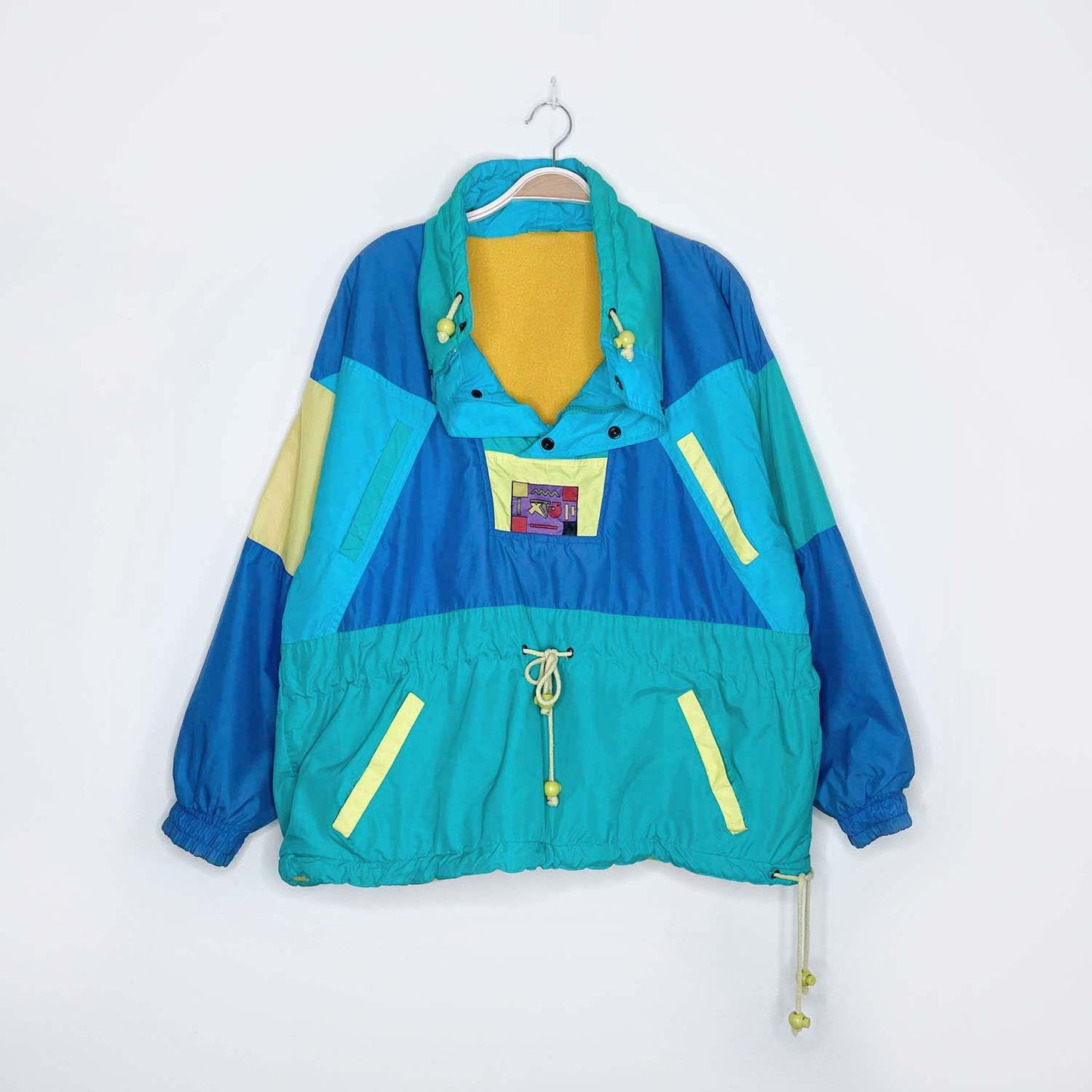 vintage 90s xt5 pullover colourblock ski jacket - size large