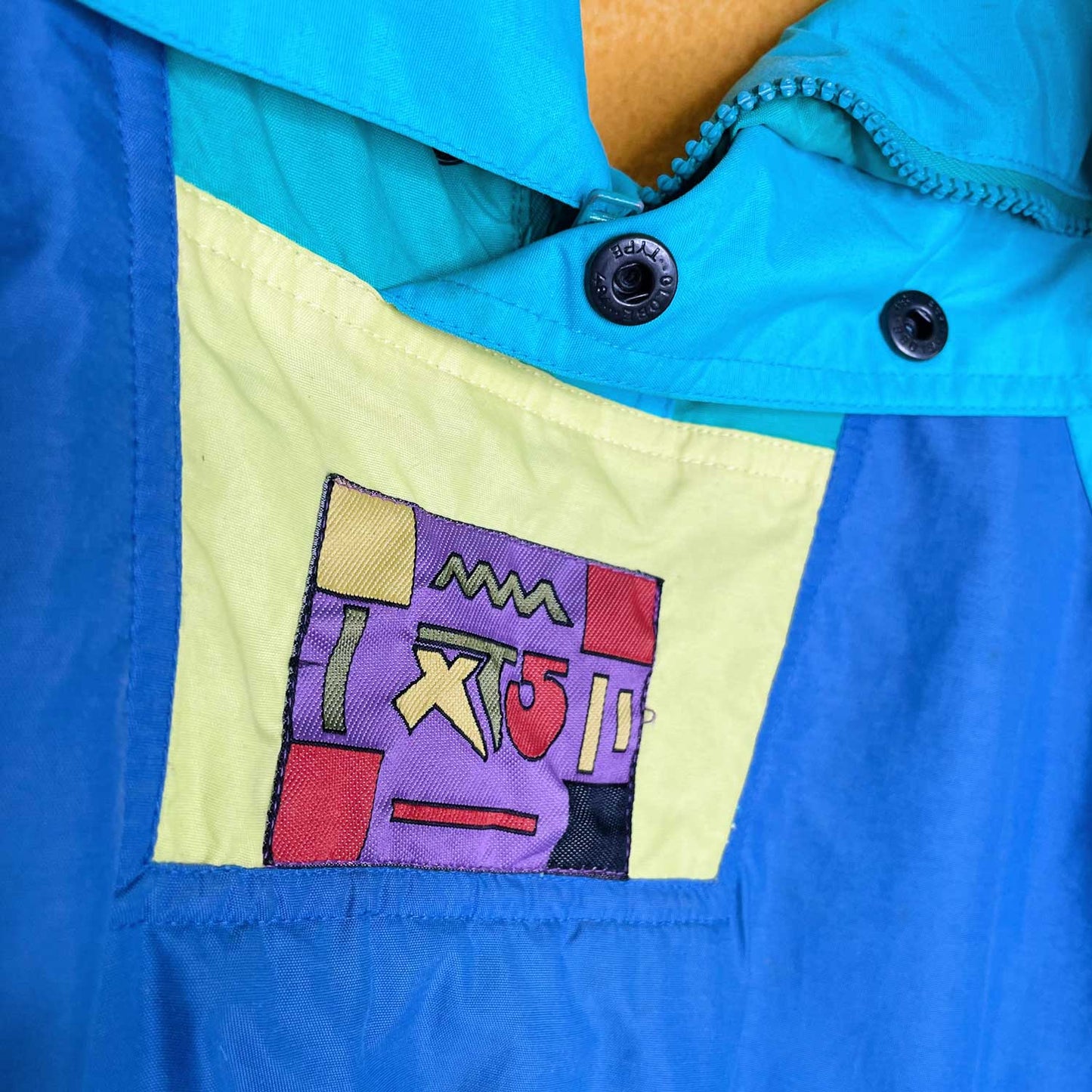 vintage 90s xt5 pullover colourblock ski jacket - size large