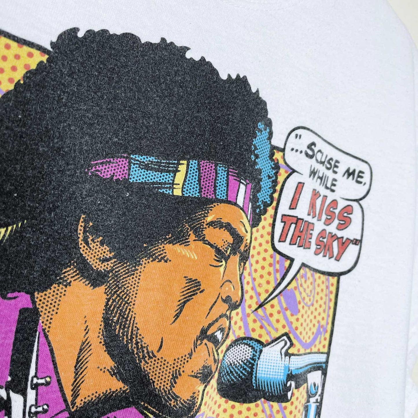 jimi hendrix 2012 liquid blue pop art tee - size medium