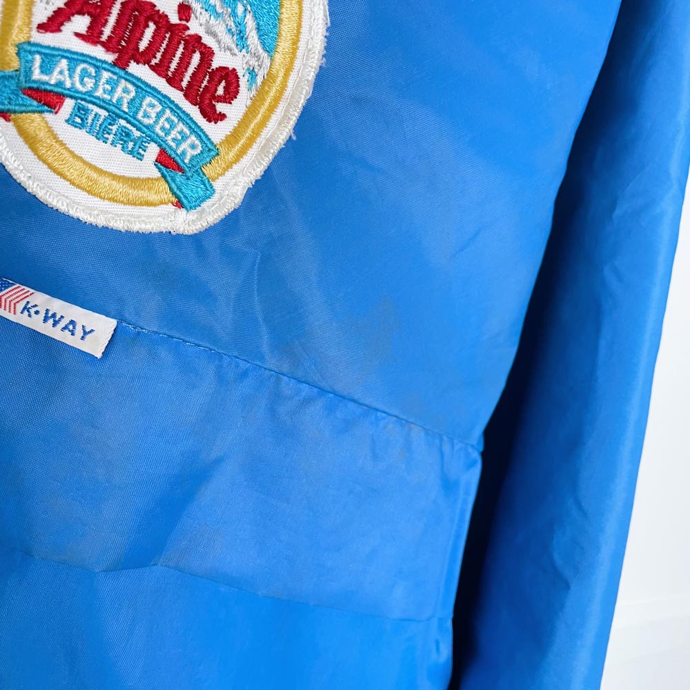 vintage kway alpine beer fleece lined ski jacket