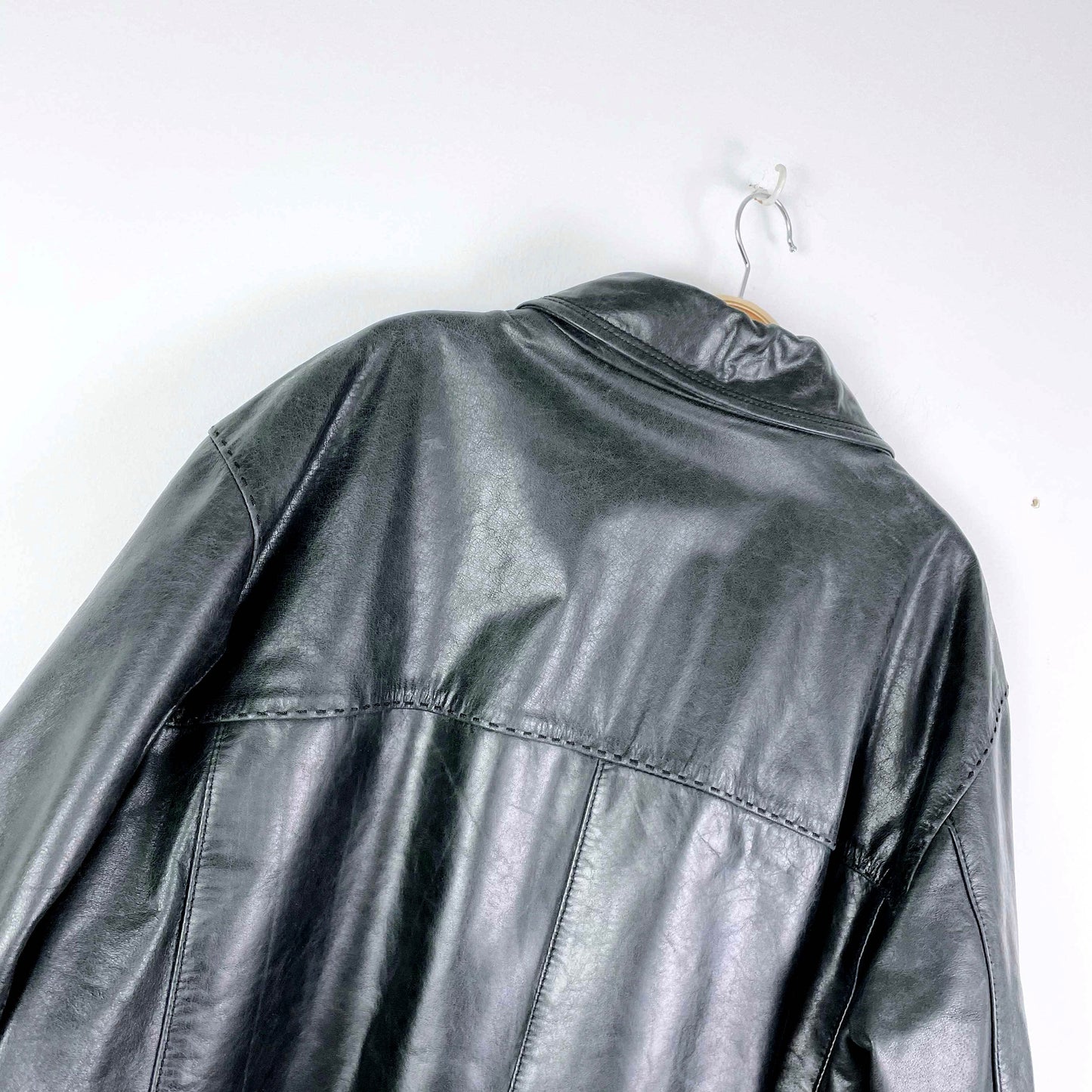 strellson minimal leather wool-lined jacket