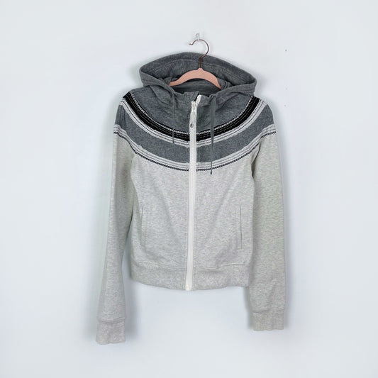 lululemon feel good remix hoodie light grey - size 4