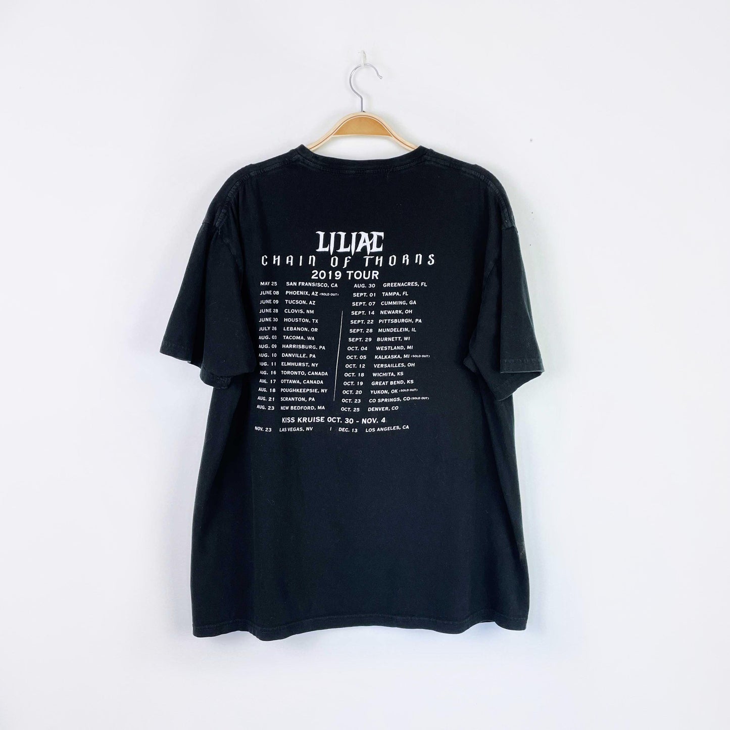 2019 lilac chain of thorns tour tee