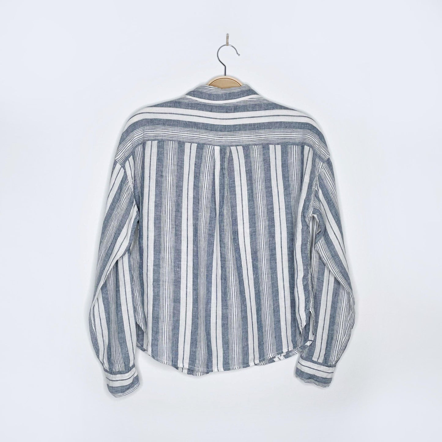 roots 2019 100% linen stripe shirt