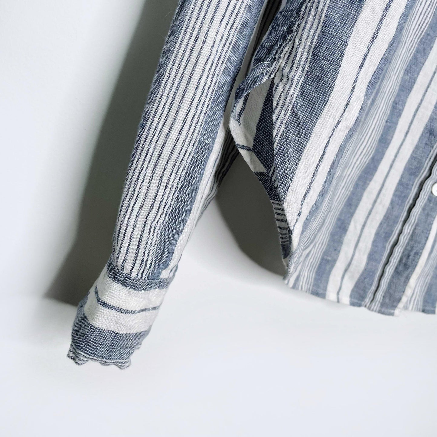 roots 2019 100% linen stripe shirt