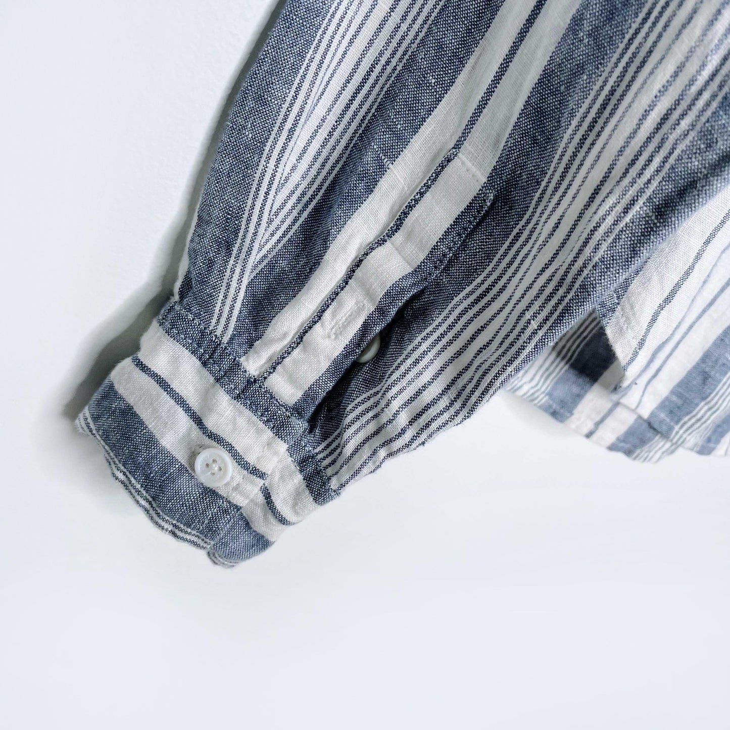 roots 2019 100% linen stripe shirt